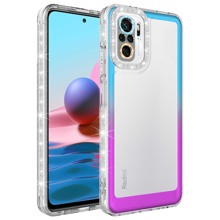 Xiaomi%20Uyumlu%20%20Redmi%20Note%2010%20Kılıf%20Simli%20ve%20Renk%20Geçiş%20Tasarımlı%20Lens%20Korumalı%20Zore%20Park%20Kapak-Mavi-mor