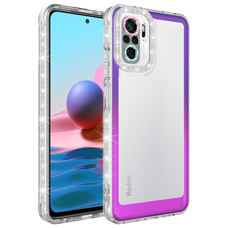 Xiaomi%20Uyumlu%20%20Redmi%20Note%2010%20Kılıf%20Simli%20ve%20Renk%20Geçiş%20Tasarımlı%20Lens%20Korumalı%20Zore%20Park%20Kapak-Mor-pembe