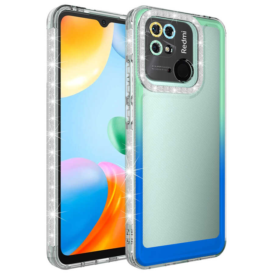 Xiaomi%20Uyumlu%20%20Redmi%2010C%20Kılıf%20Simli%20ve%20Renk%20Geçiş%20Tasarımlı%20Lens%20Korumalı%20Zore%20Park%20Kapak-Yeşil-mavi