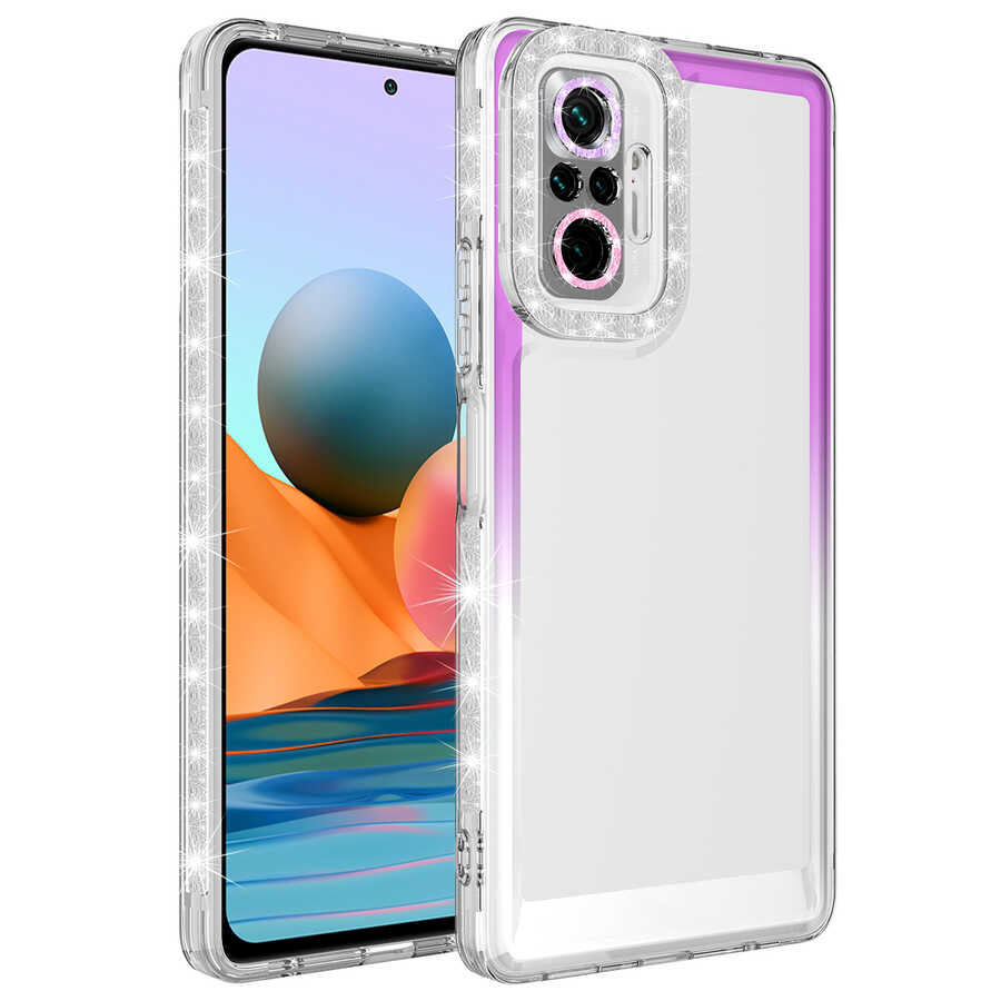 Xiaomi%20Uyumlu%20%20Redmi%20Note%2010%20Pro%20Kılıf%20Simli%20ve%20Renk%20Geçiş%20Tasarımlı%20Lens%20Korumalı%20Zore%20Park%20Kapak