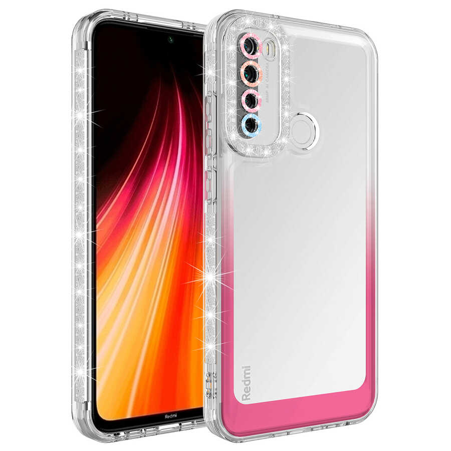 Xiaomi%20Uyumlu%20%20Redmi%20Note%208%20Kılıf%20Simli%20ve%20Renk%20Geçiş%20Tasarımlı%20Lens%20Korumalı%20Zore%20Park%20Kapak-Beyaz-pembe