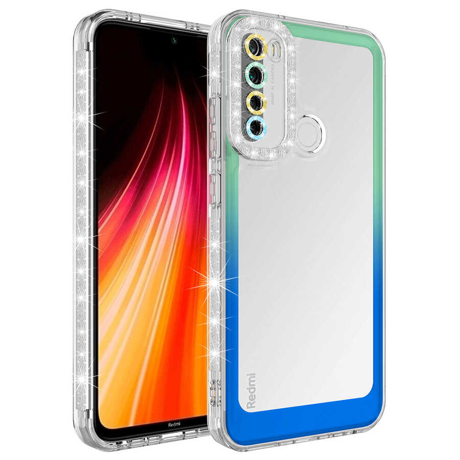 Xiaomi%20Uyumlu%20%20Redmi%20Note%208%20Kılıf%20Simli%20ve%20Renk%20Geçiş%20Tasarımlı%20Lens%20Korumalı%20Zore%20Park%20Kapak-Yeşil-mavi