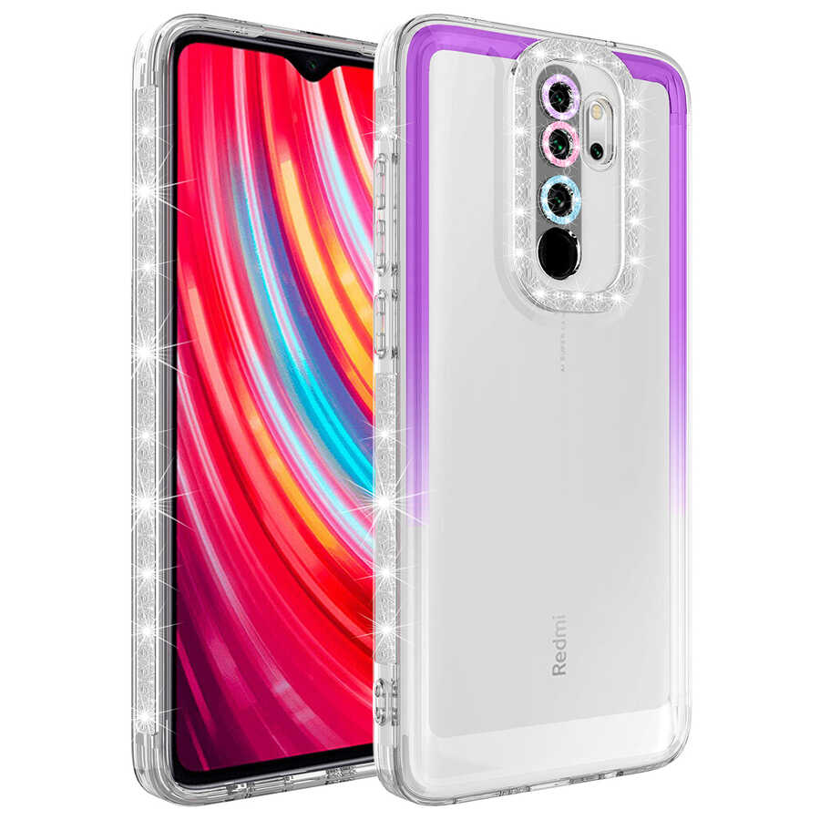 Xiaomi%20Uyumlu%20%20Redmi%20Note%208%20Pro%20Kılıf%20Simli%20ve%20Renk%20Geçiş%20Tasarımlı%20Lens%20Korumalı%20Zore%20Park%20Kapak