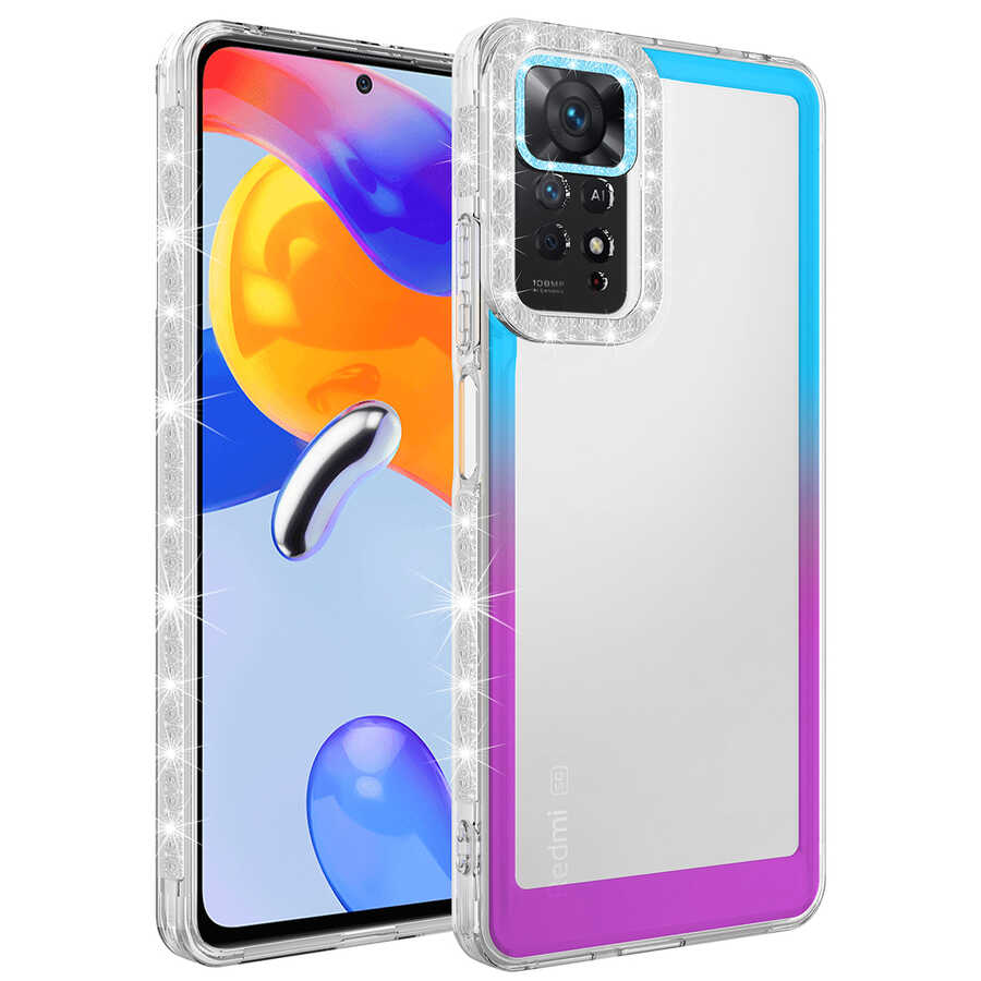 Xiaomi%20Uyumlu%20%20Redmi%20Note%2011%20Global%20Kılıf%20Simli%20ve%20Renk%20Geçiş%20Tasarımlı%20Lens%20Korumalı%20Zore%20Park%20Kapak-Mavi-mor