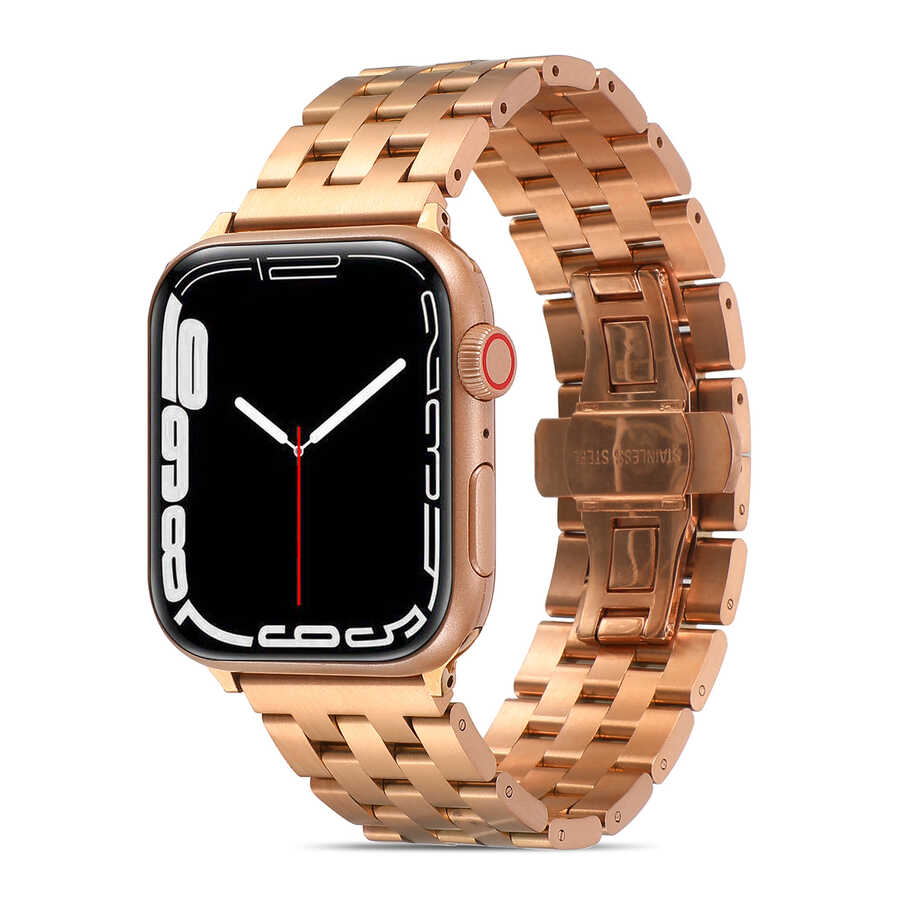 Watch%20Ultra%2049mm%20Kordon%20KRD-20%20Metal%20Strap%20Kayış-Rose%20gold