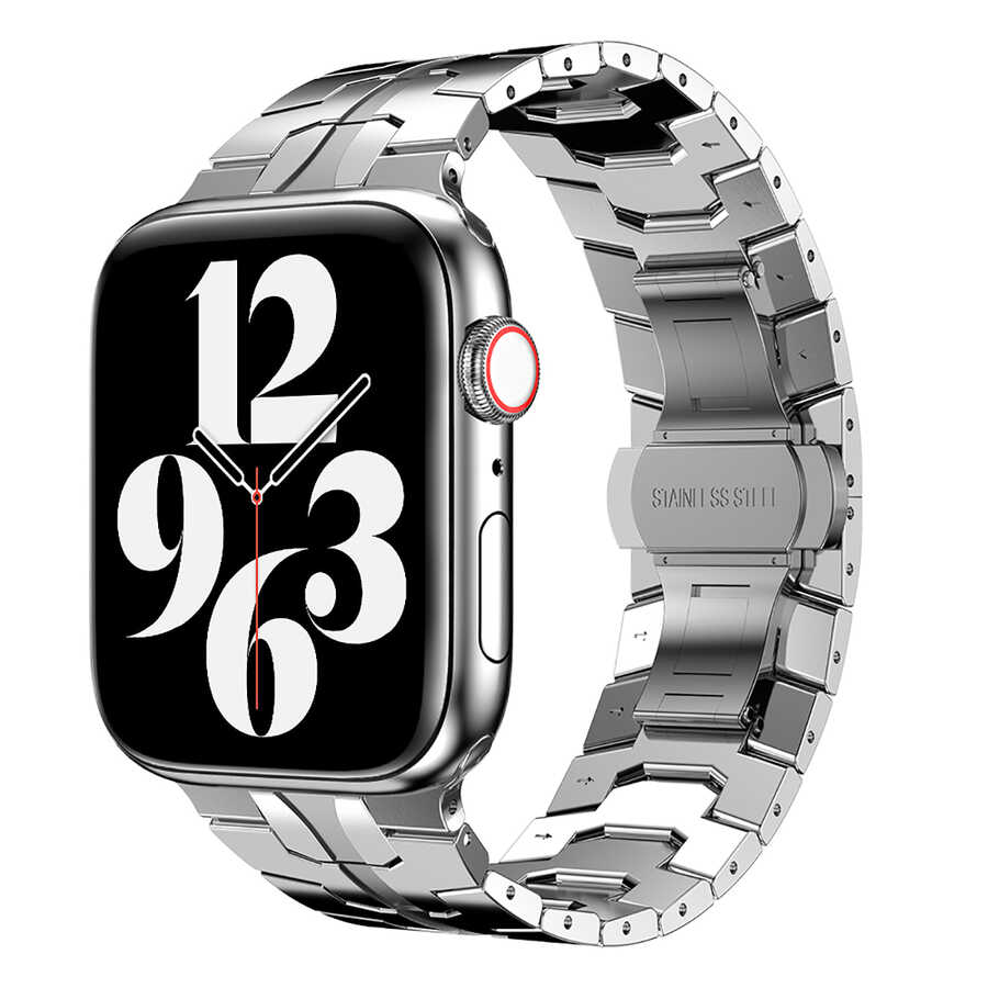 ​​​Apple%20Watch%20Ultra%2049mm%20Kordon%20KRD-63%20Metal%20Strap%20Kayış-Gümüş