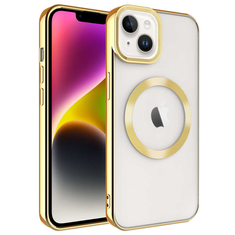 iPhone%20Uyumlu%2014%20Kılıf%20Magsafe%20Wireless%20Şarj%20Özellikli%20Zore%20Setro%20Silikon-Gold