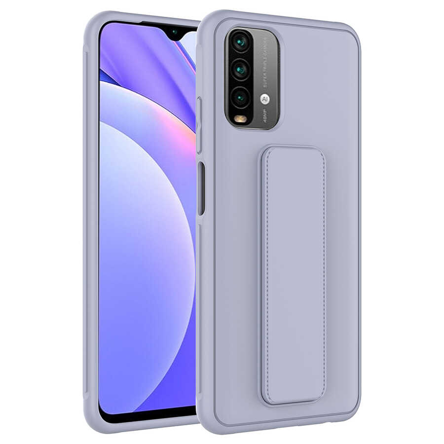 Xiaomi%20Uyumlu%20%20Poco%20M5S%20Kılıf%20Zore%20Qstand%20Kapak-Gri