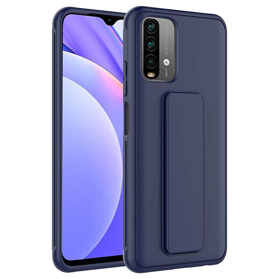 Xiaomi%20Uyumlu%20%20Poco%20M5S%20Kılıf%20Zore%20Qstand%20Kapak-Lacivert