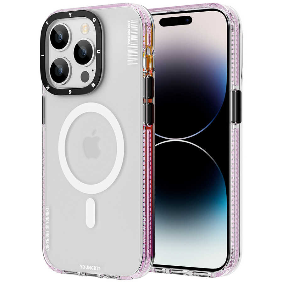 iPhone%20Uyumlu%2014%20Pro%20Kılıf%20Magsafe%20Şarj%20Özellikli%20Youngkit%20Jane%20Sand%20Serisi%20Kapak-Pembe