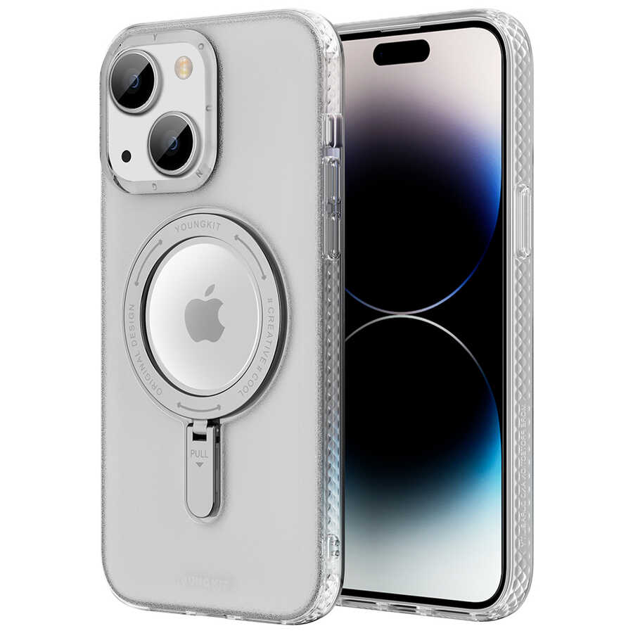 iPhone%20Uyumlu%2014%20Plus%20Kılıf%20Magsafe%20Şarj%20Özellikli%20Youngkit%20Rock%20Serisi%20Kapak-Beyaz