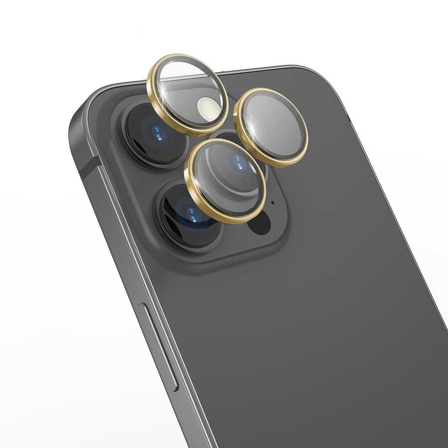 iPhone%20Uyumlu%2014%20Pro%20​​​Wiwu%20Lens%20Koruyucu%20Metal%20Kamera%20Lens%20Koruyucu-Gold