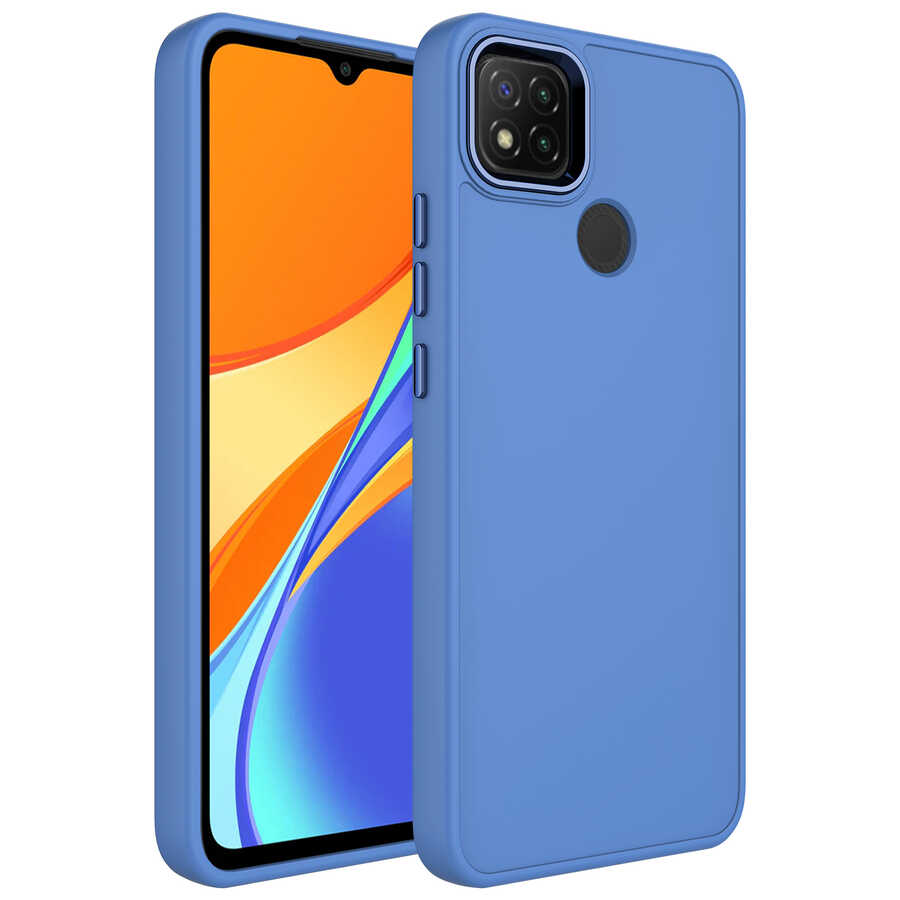 Xiaomi%20Uyumlu%20%20Redmi%2010A%20Kılıf%20Metal%20Çerçeve%20ve%20Buton%20Tasarımlı%20Silikon%20Zore%20Luna%20Kapak-Lavendery%20gray