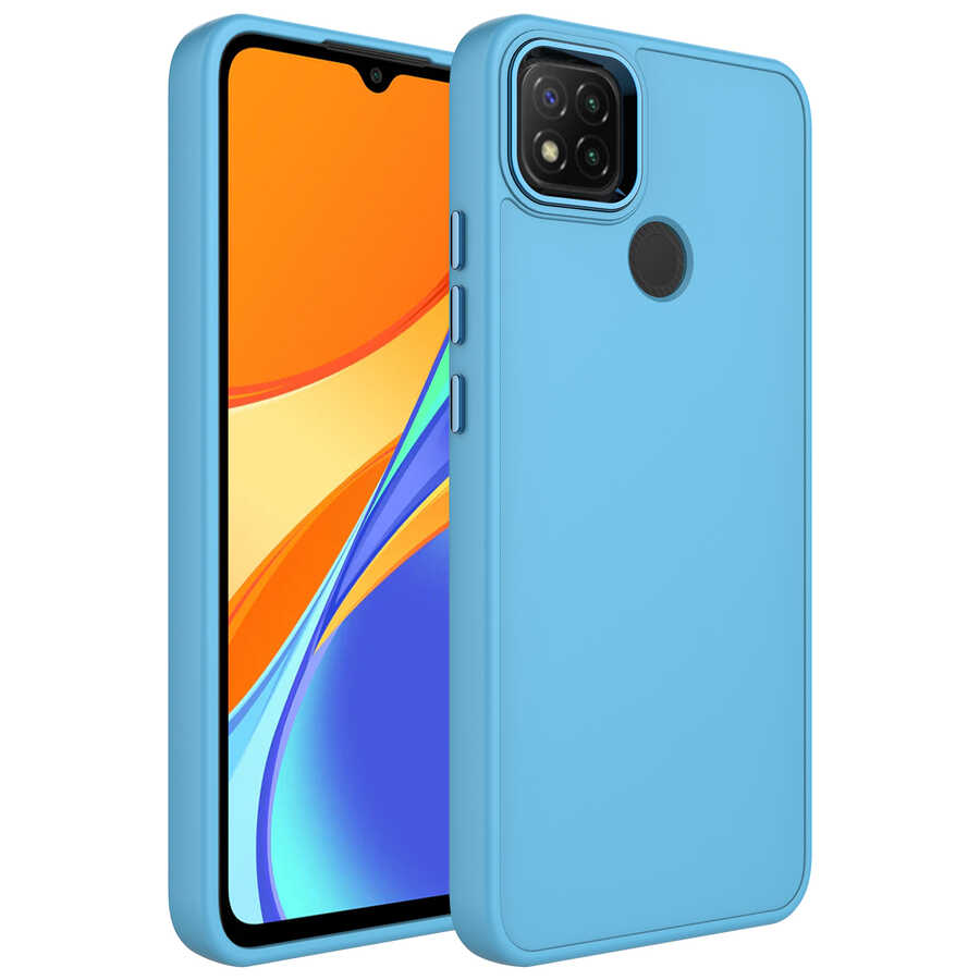 Xiaomi%20Uyumlu%20%20Redmi%2010A%20Kılıf%20Metal%20Çerçeve%20ve%20Buton%20Tasarımlı%20Silikon%20Zore%20Luna%20Kapak-Sierra%20mavi