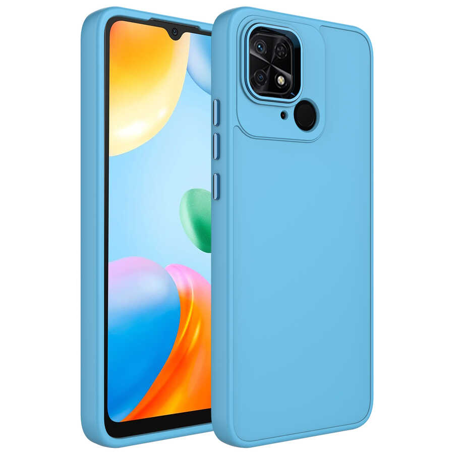 Xiaomi%20Uyumlu%20%20Redmi%2010C%20Kılıf%20Metal%20Çerçeve%20ve%20Buton%20Tasarımlı%20Silikon%20Zore%20Luna%20Kapak-Sierra%20mavi