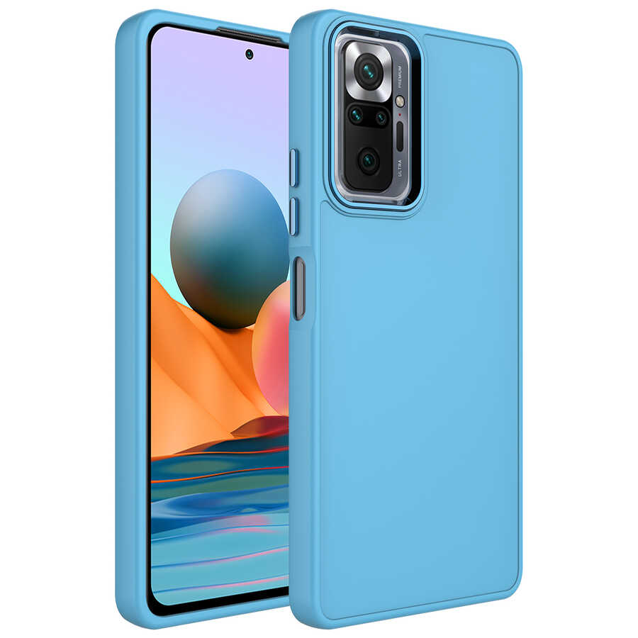 Xiaomi%20Uyumlu%20%20Redmi%20Note%2010%20Pro%20Kılıf%20Metal%20Çerçeve%20ve%20Buton%20Tasarımlı%20Silikon%20Zore%20Luna%20Kapak-Sierra%20mavi