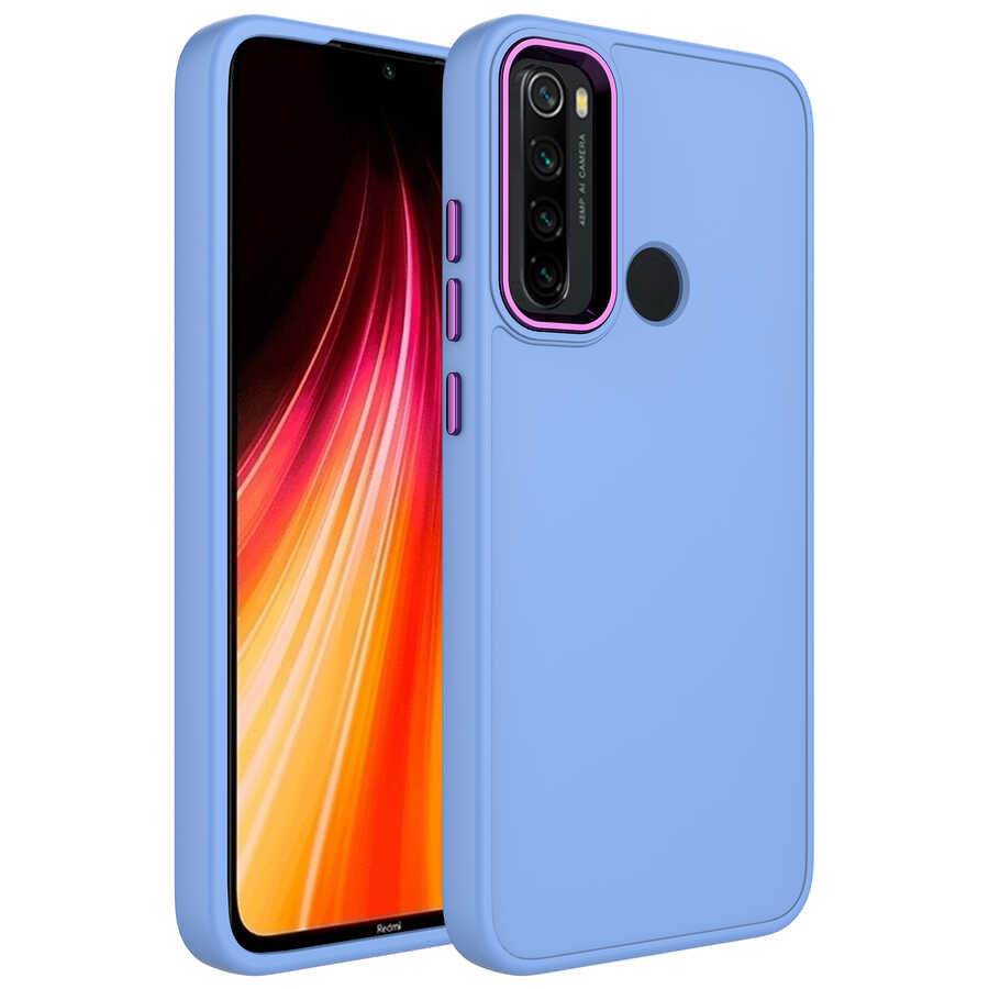 Xiaomi%20Uyumlu%20%20Redmi%20Note%208%20Kılıf%20Metal%20Çerçeve%20ve%20Buton%20Tasarımlı%20Silikon%20Zore%20Luna%20Kapak-Lila