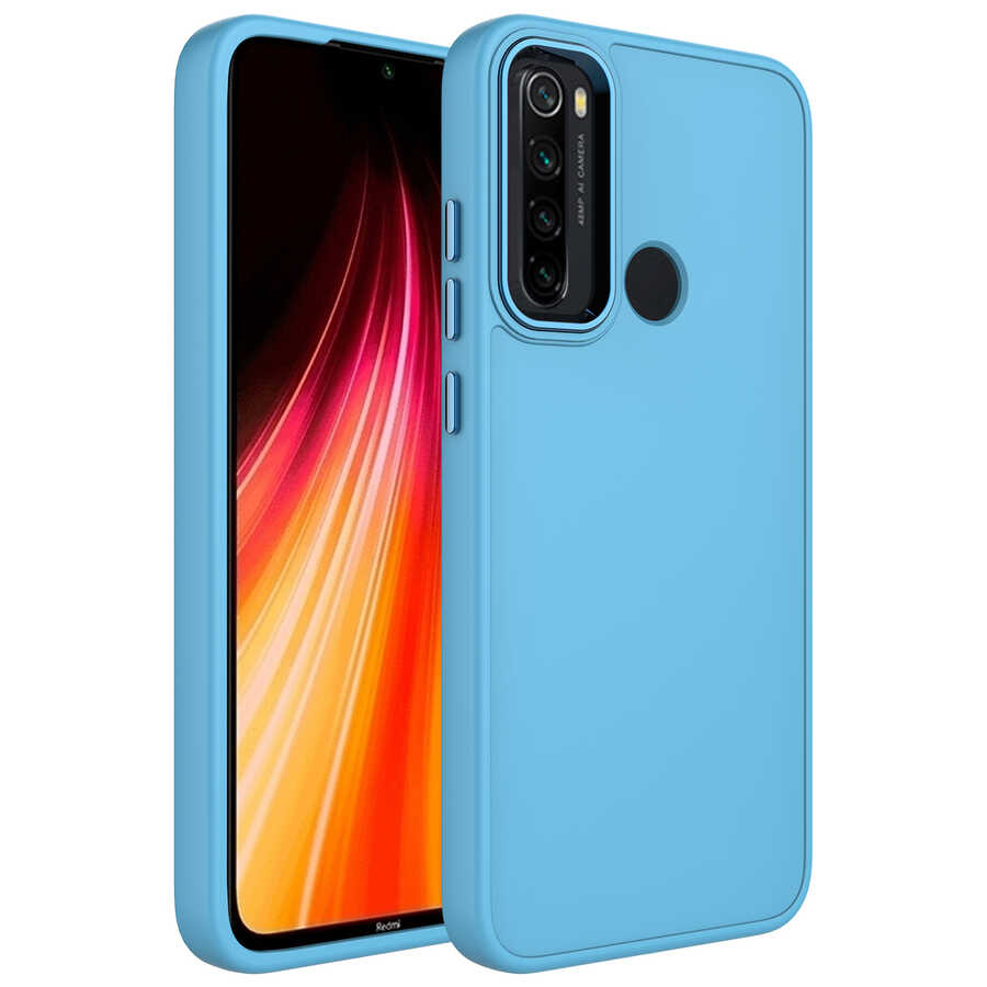 Xiaomi%20Uyumlu%20%20Redmi%20Note%208%20Kılıf%20Metal%20Çerçeve%20ve%20Buton%20Tasarımlı%20Silikon%20Zore%20Luna%20Kapak-Sierra%20mavi