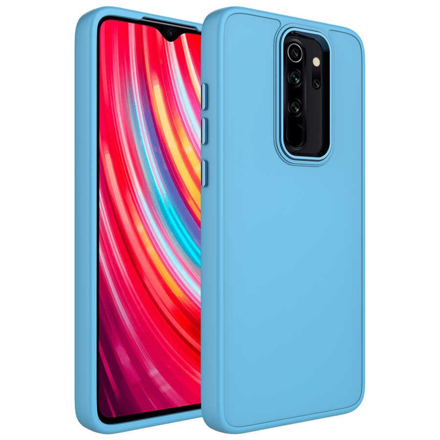 Xiaomi%20Uyumlu%20%20Redmi%20Note%208%20Pro%20Kılıf%20Metal%20Çerçeve%20ve%20Buton%20Tasarımlı%20Silikon%20Zore%20Luna%20Kapak-Sierra%20mavi