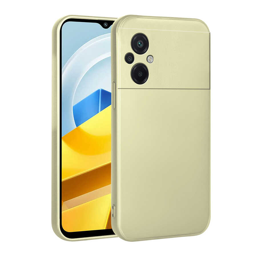 Xiaomi%20Uyumlu%20%20Poco%20M5%20Kılıf%20Zore%20Premier%20Silikon%20Kapak-Gold