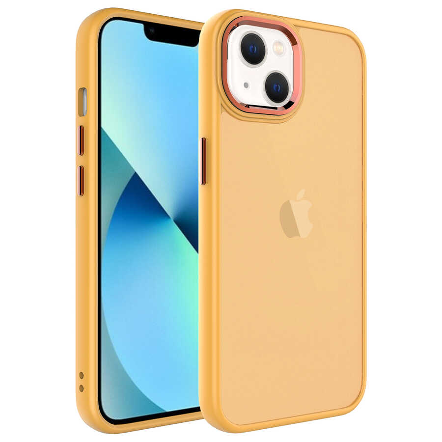 iPhone%20Uyumlu%2013%20Kılıf%20Buzlu%20Sert%20PC%20Zore%20May%20Kapak-Turuncu