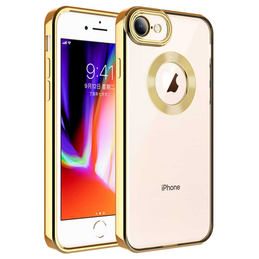 iPhone%20Uyumlu%207%20Kılıf%20Kamera%20Korumalı%20Logo%20Gösteren%20Zore%20Omega%20Kapak-Gold