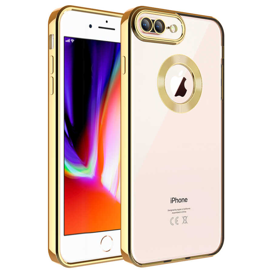 iPhone%20Uyumlu%207%20Plus%20Kılıf%20Kamera%20Korumalı%20Logo%20Gösteren%20Zore%20Omega%20Kapak-Gold