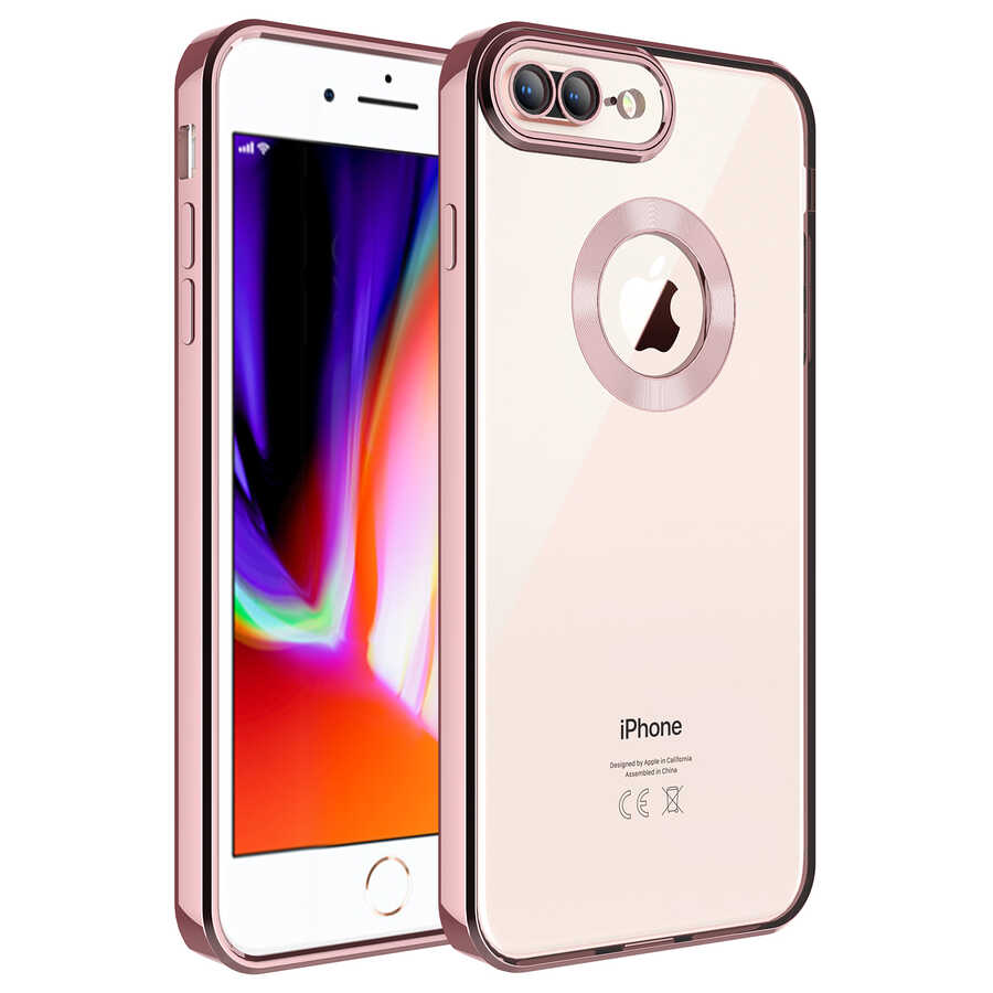 iPhone%20Uyumlu%208%20Plus%20Kılıf%20Kamera%20Korumalı%20Logo%20Gösteren%20Zore%20Omega%20Kapak-Rose%20gold