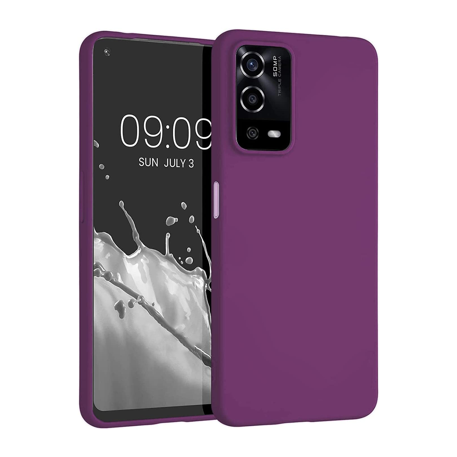 Oppo%20A55%204G%20Kılıf%20Zore%20Premier%20Silikon%20Kapak-Mürdüm