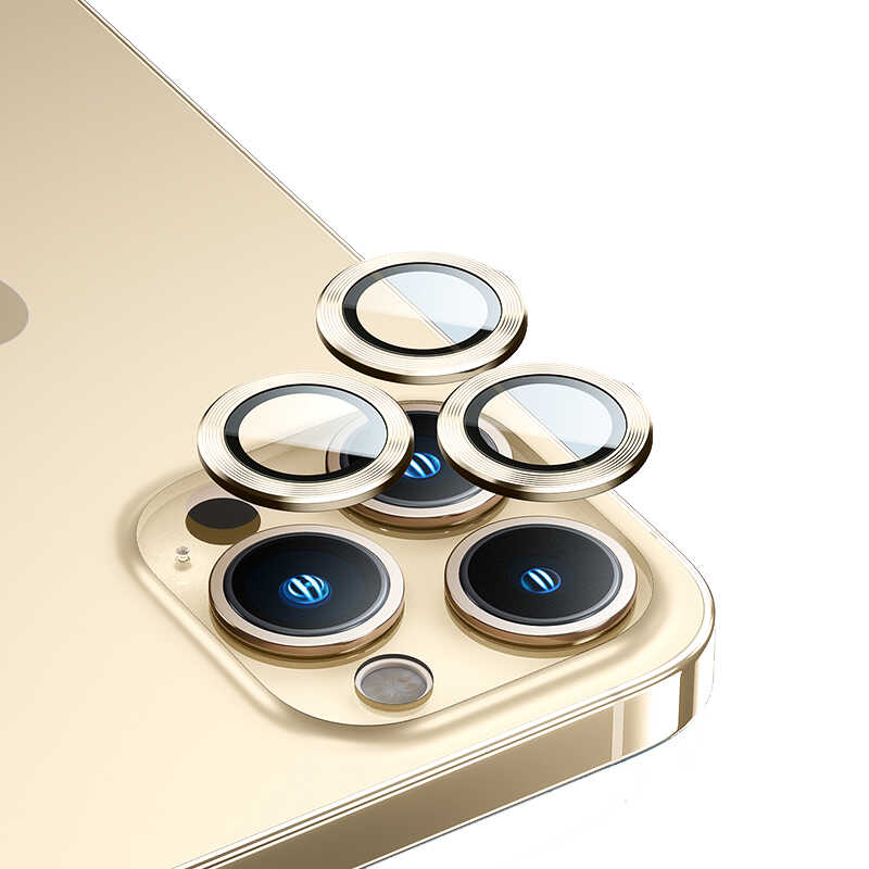 iPhone%20Uyumlu%2014%20Pro%20Benks%20New%20KR%20Kamera%20Lens%20Koruyucu-Gold