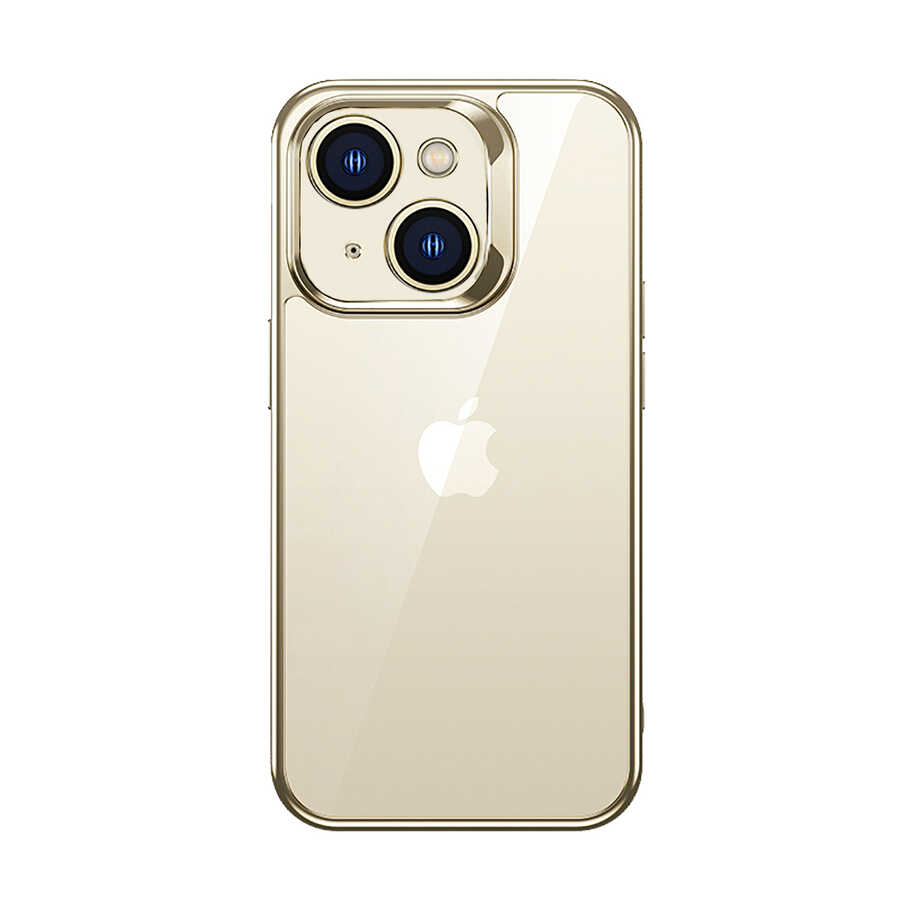 iPhone%20Uyumlu%2014%20Plus%20Kılıf%20Benks%20Electroplating%20TPU%20Kapak%20Ekran%20Koruyucu%20Hediyeli-Gold