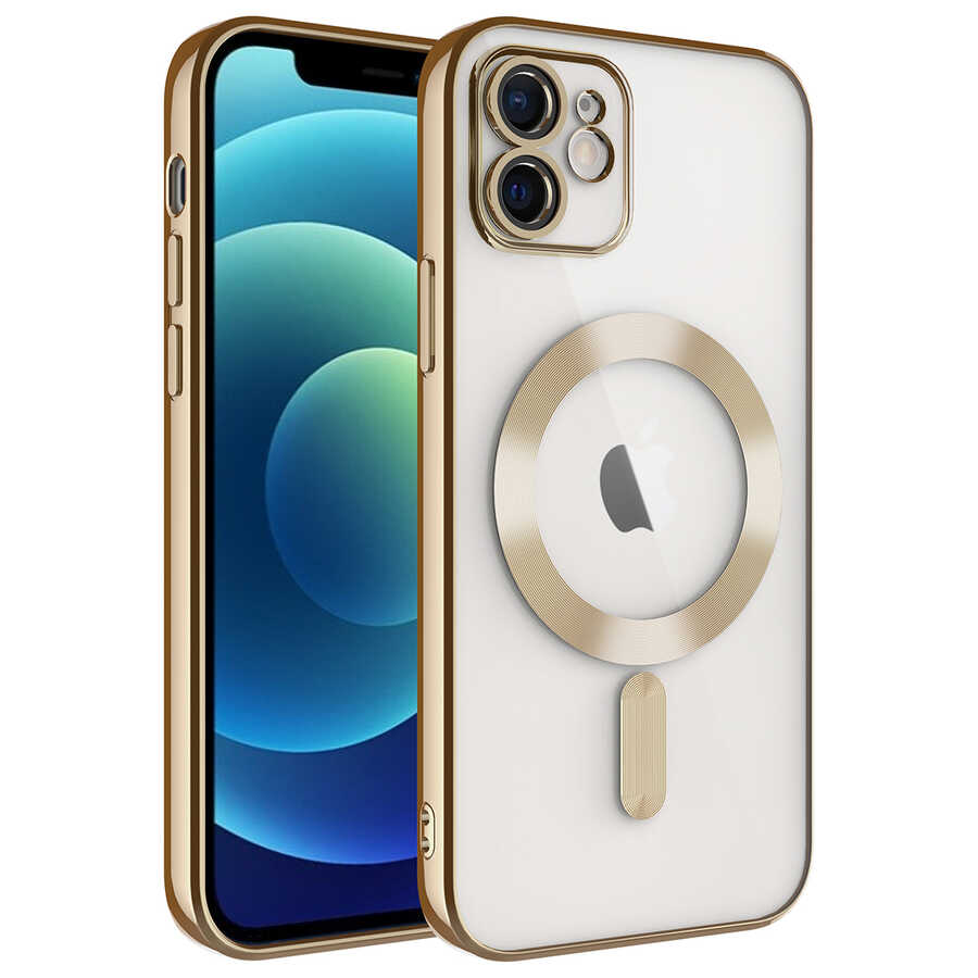 iPhone%20Uyumlu%2011%20Kılıf%20Kamera%20Korumalı%20Magsafe%20Wireless%20Şarj%20Özellikli%20Zore%20Demre%20Kapak-Gold