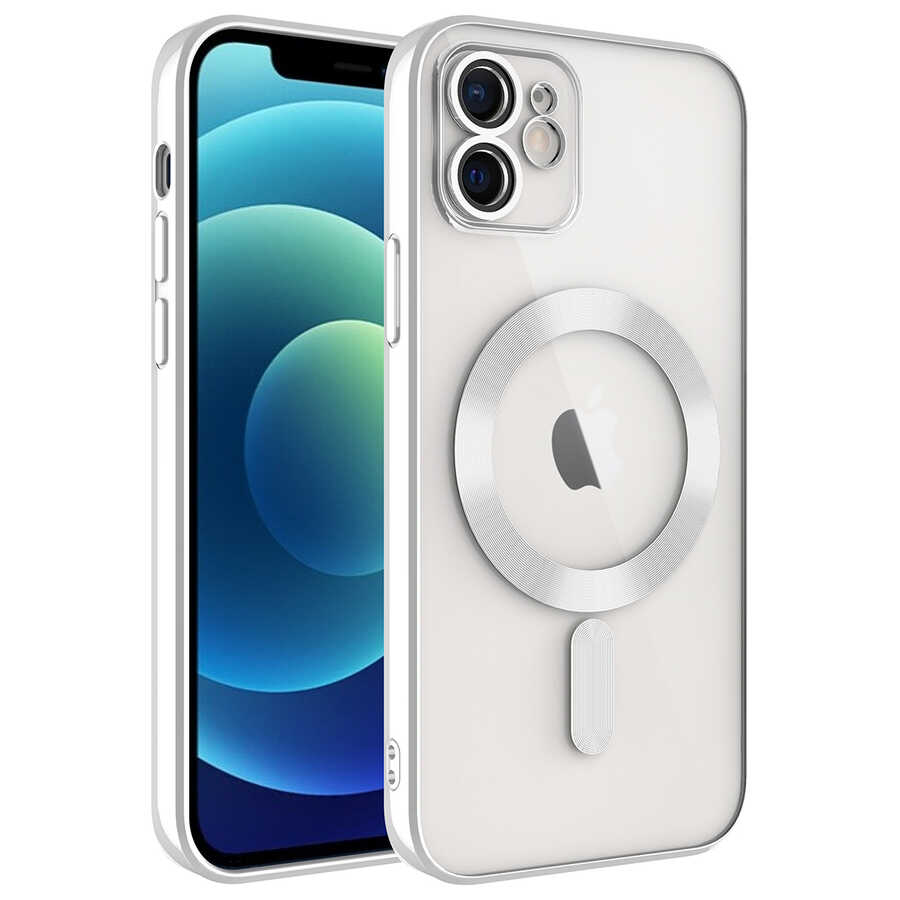 iPhone%20Uyumlu%2011%20Kılıf%20Kamera%20Korumalı%20Magsafe%20Wireless%20Şarj%20Özellikli%20Zore%20Demre%20Kapak-Gümüş