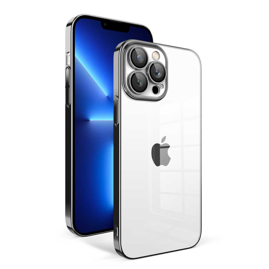 iPhone%20Uyumlu%2012%20Pro%20Kılıf%20Kamera%20Korumalı%20Renkli%20Çerçeveli%20Zore%20Garaj%20Kapak-Siyah