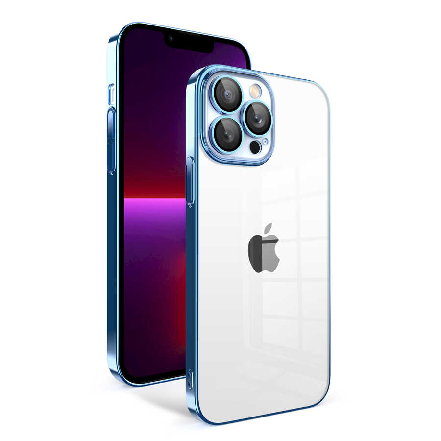 iPhone%20Uyumlu%2013%20Pro%20Kılıf%20Kamera%20Korumalı%20Renkli%20Çerçeveli%20Zore%20Garaj%20Kapak-Mavi%20açık