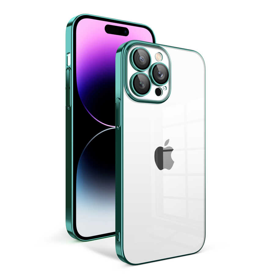 iPhone%20Uyumlu%2013%20Pro%20Max%20Kılıf%20Kamera%20Korumalı%20Renkli%20Çerçeveli%20Zore%20Garaj%20Kapak-Koyu%20yeşil