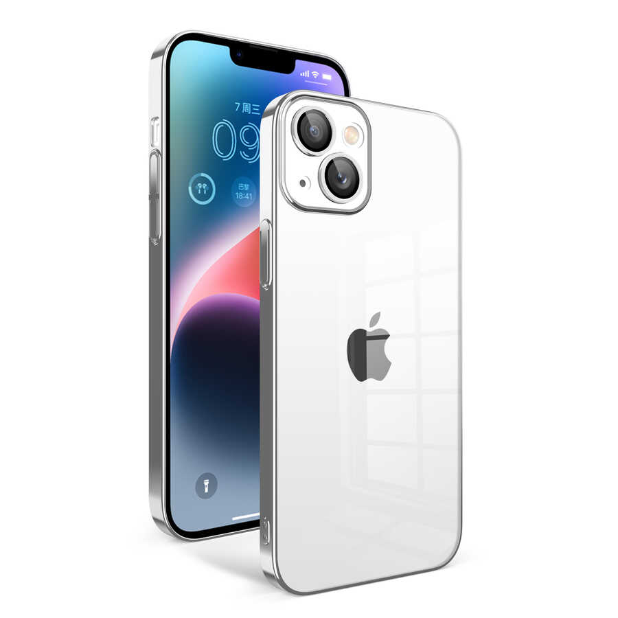 iPhone%20Uyumlu%2014%20Plus%20Kılıf%20Kamera%20Korumalı%20Renkli%20Çerçeveli%20Zore%20Garaj%20Kapak-Gümüş