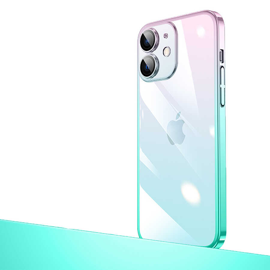 iPhone%20Uyumlu%2012%20Kılıf%20Parlak%20Renk%20Geçişli%20Kamera%20Korumalı%20Zore%20Senkron%20Kapak-Pembe-mavi