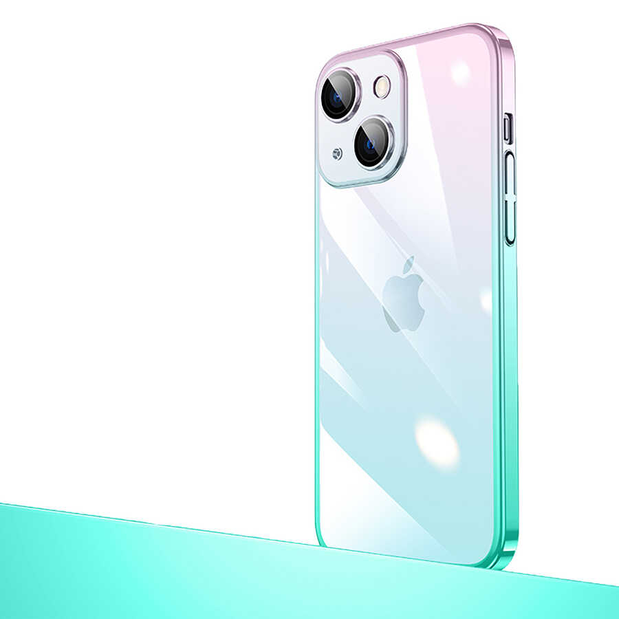 iPhone%20Uyumlu%2013%20Kılıf%20Parlak%20Renk%20Geçişli%20Kamera%20Korumalı%20Zore%20Senkron%20Kapak-Pembe-mavi