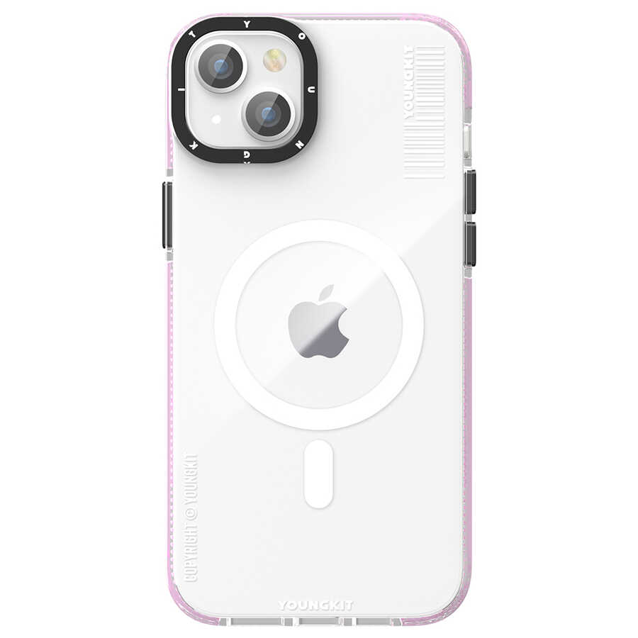 iPhone%20Uyumlu%2014%20Plus%20Kılıf%20Magsafe%20Şarj%20Özellikli%20YoungKit%20Exquisite%20Serisi%20Kapak-Pembe