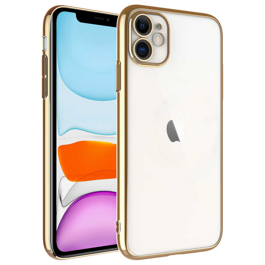 iPhone%20Uyumlu%2011%20Kılıf%20Sert%20PC%20Renkli%20Çerçeveli%20Zore%20Riksos%20Kapak-Gold