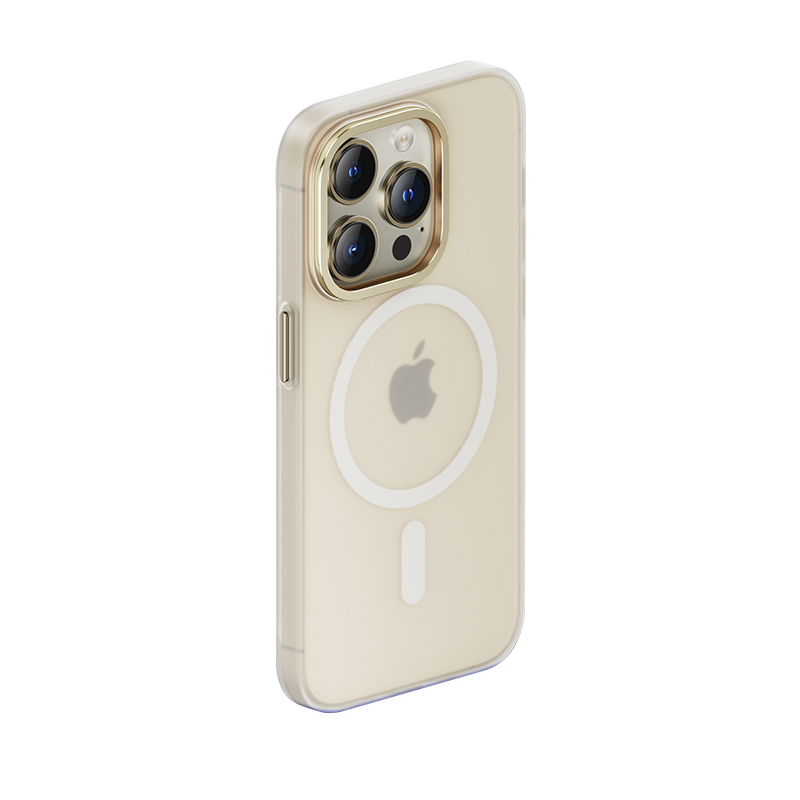 iPhone%20Uyumlu%2014%20Pro%20Kılıf%20Wireless%20Şarj%20Destekli%20Benks%20Yeni%20Seri%20Magnetik%20Haze%20Kapak-Gold