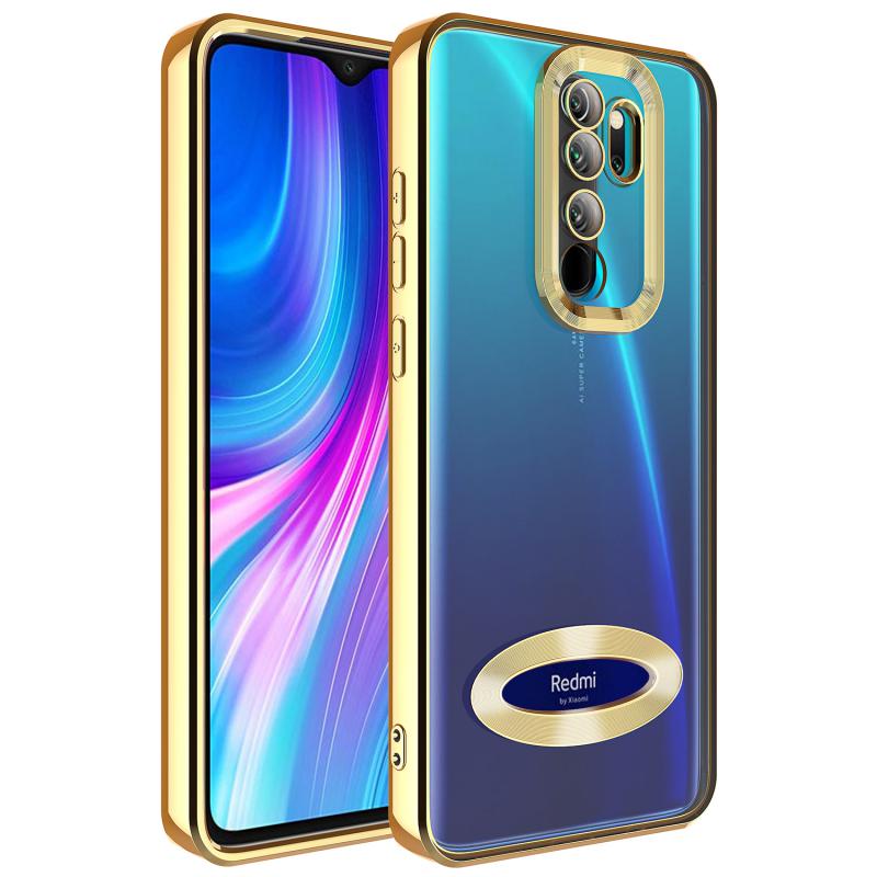 Xiaomi%20Uyumlu%20%20Redmi%20Note%208%20Pro%20Kılıf%20Kamera%20Korumalı%20Logo%20Gösteren%20Zore%20Omega%20Kapak-Gold