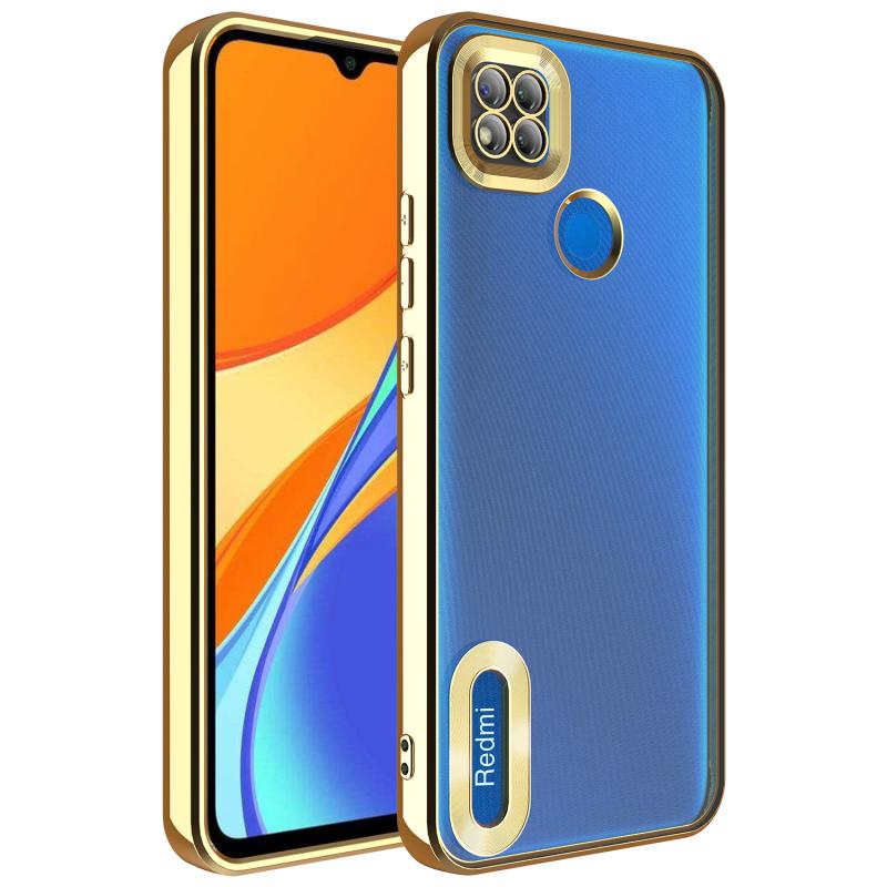 Xiaomi%20Uyumlu%20%20Redmi%209C%20Kılıf%20Kamera%20Korumalı%20Logo%20Gösteren%20Zore%20Omega%20Kapak-Gold