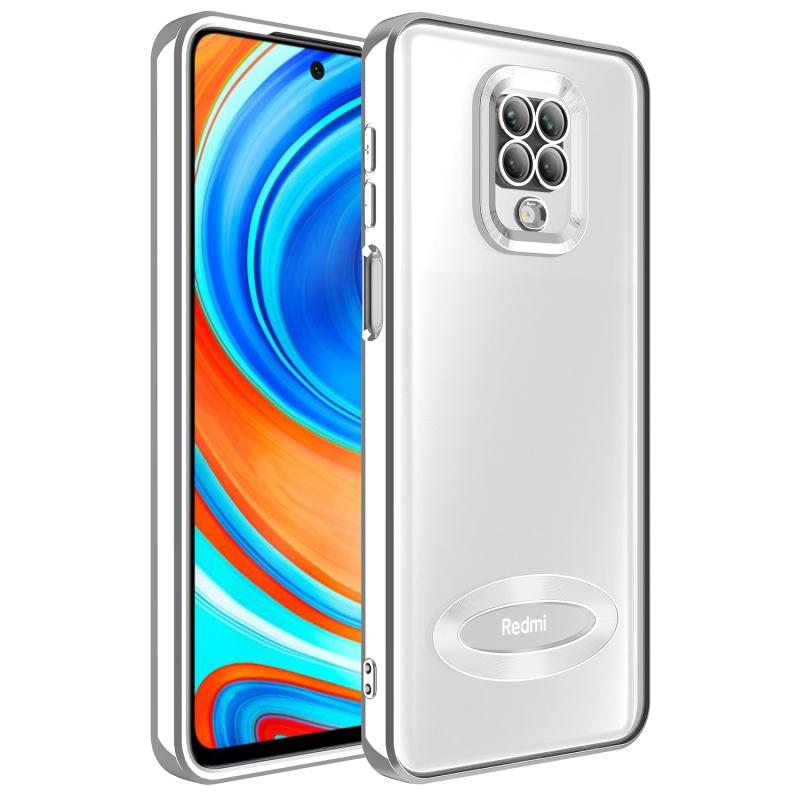 Xiaomi%20Uyumlu%20%20Redmi%20Note%209%20Pro%20Kılıf%20Kamera%20Korumalı%20Logo%20Gösteren%20Zore%20Omega%20Kapak-Gümüş