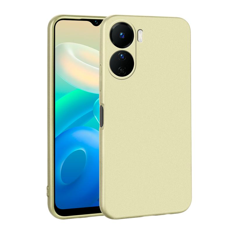 Vivo%20Y16%20Kılıf%20Zore%20Premier%20Silikon%20Kapak-Gold