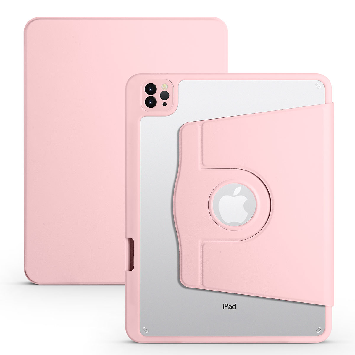 iPad%20Uyumlu%2010.2%20(8.Nesil)%20Kılıf%20Zore%20Termik%20Kalem%20Bölmeli%20Dönebilen%20Standlı%20Kılıf-Pembe