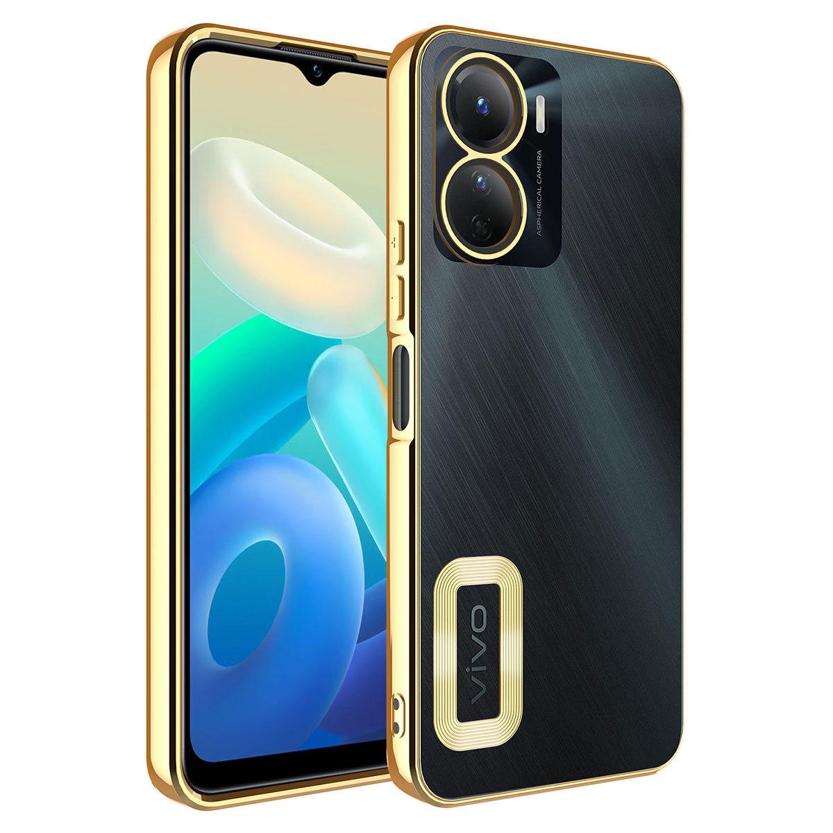 Vivo%20Y16%20Kılıf%20Kamera%20Korumalı%20Logo%20Gösteren%20Zore%20Omega%20Kapak-Gold