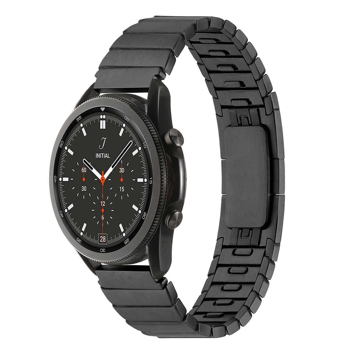 Xiaomi%20Uyumlu%20%20Amazfit%20Pace%20Zore%20KRD-82%2022mm%20Metal%20Kordon-Siyah