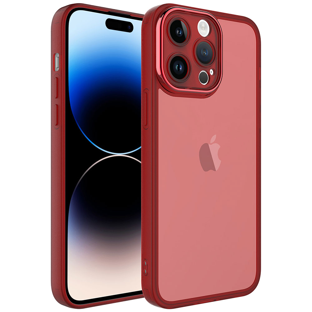 iPhone%20Uyumlu%2014%20Pro%20Kılıf%20Kamera%20Korumalı%20Transparan%20Zore%20Post%20Kapak-Kırmızı